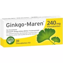 GINKGO-MAREN 240 mg plėvele dengtos tabletės, 30 vnt