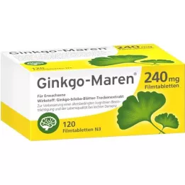 GINKGO-MAREN 240 mg plėvele dengtos tabletės, 120 vnt