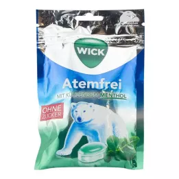 WICK Eukalipto saldainiai be cukraus, 72 g
