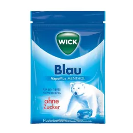 WICK BLAU Mentolio saldainiai be cukraus, 72 g
