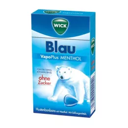 WICK BLAU Mentolio saldainiai be cukraus Clickbox, 46 g