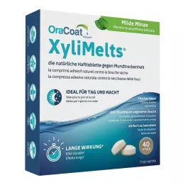 ORACOAT XyliMelts lipnios tabletės švelniai mėtų spalvos, 40 vnt