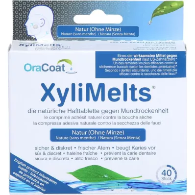 ORACOAT XyliMelts lipnios tabletės be mėtos, 40 vnt