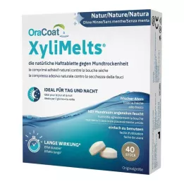 ORACOAT XyliMelts lipnios tabletės be mėtos, 40 vnt