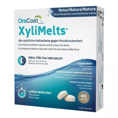 „OraCoat XyliMelts®“ lipnios tabletės, natūralios, 40 tablečių