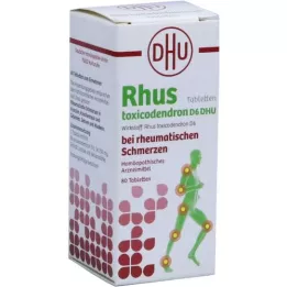 RHUS TOXICODENDRON D 6 tabletės nuo reumatinio skausmo, 80 vnt
