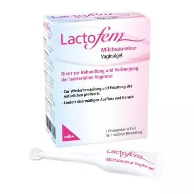 Lactofem pieno rūgšties gydomasis makšties gelis, 7x5 ml Lactofem pieno rūgšties gydomasis makšties gelis, 7x5 ml