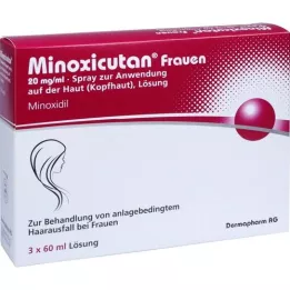 MINOXICUTAN Moterų 20 mg/ml purškalas, 3X60 ml
