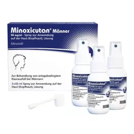 MINOXICUTAN Vyrai 50 mg/ml purškalas, 3X60 ml