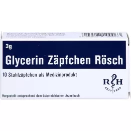 GLYCERIN ZÄPFCHEN Rösch 3 g nuo vidurių užkietėjimo, 10 vnt