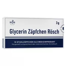 GLYCERIN ZÄPFCHEN Rösch 3 g nuo vidurių užkietėjimo, 10 vnt