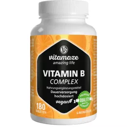VITAMIN B COMPLEX didelės dozės veganiškos tabletės, 180 vnt