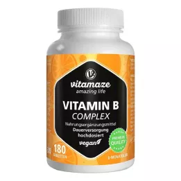 VITAMIN B COMPLEX didelės dozės veganiškos tabletės, 180 vnt