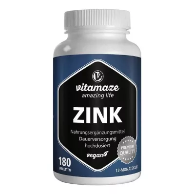 ZINK 25 mg didelės dozės veganiškos tabletės, 180 vnt