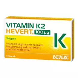 VITAMIN K2 HEVERT 100 μg kapsulės, 60 vnt