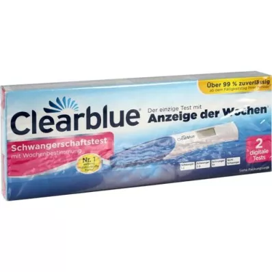 CLEARBLUE Nėštumo testas su savaitės nustatymu, 2 vnt