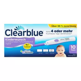 CLEARBLUE Ovuliacijos testas pažengęs &amp; skaitmeninis, 10 vnt