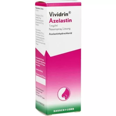VIVIDRIN Azelastinas 1 mg/ml nosies purškalo tirpalas, 10 ml
