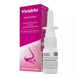 VIVIDRIN Azelastinas 1 mg/ml nosies purškalo tirpalas, 10 ml