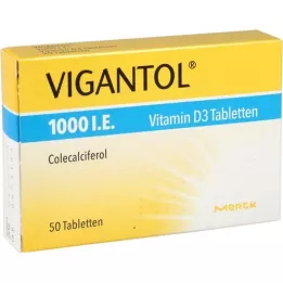 VIGANTOL 1000 I.U. vitamino D3 tablečių, 50 vnt