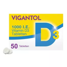 VIGANTOL 1000 I.U. vitamino D3 tablečių, 50 vnt