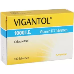 VIGANTOL 1000 I.U. vitamino D3 tabletės, 100 vnt