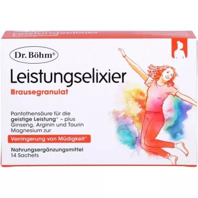 DR.BÖHM Performance Elixir putojančios granulės, 14 vnt