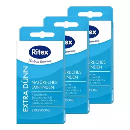 RITEX Ypač plonų prezervatyvų paketas, 24 vnt