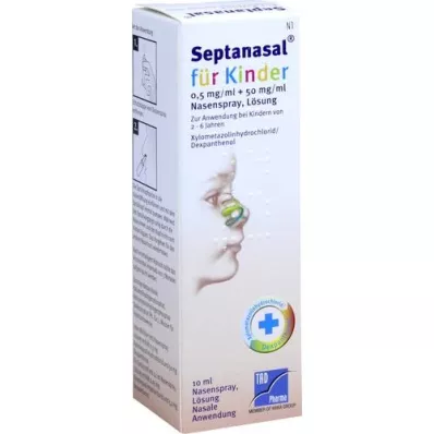 SEPTANASAL vaikams 0,5 mg/ml + 50 mg/ml nosies purškalas, 10 ml