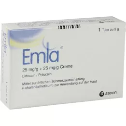 EMLA 25 mg/g + 25 mg/g kremo + 2 Tegaderm pleistrai, 5 g