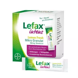 „Lefax intens“ citrinų skonio mikrogranulės, 250 mg, simetikonas, 50 vnt