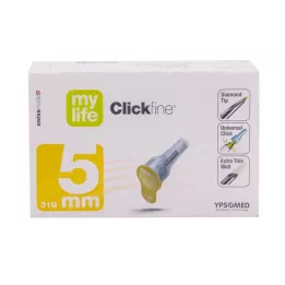 MYLIFE Clickfine plunksnakočių adatos 5 mm 31 G, 100 vnt