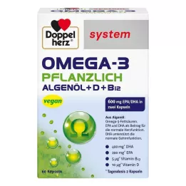 DOPPELHERZ Omega-3 vaistažolių sistemos kapsulės, 60 kapsulių