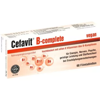 CEFAVIT B-complete plėvele dengtos tabletės, 60 vnt