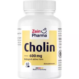 CHOLIN 600 mg gryno bitartrato augalinės kapsulės, 60 vnt