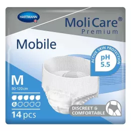 MOLICARE Premium Mobile 6 lašai M dydžio, 14 vnt