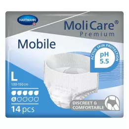 MOLICARE Premium Mobile 6 lašai L dydžio, 14 vnt