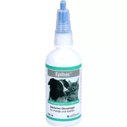 EPIBAC šarminis ausų valymo tirpalas šunims ir katėms, 100 ml