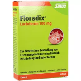FLORADIX Laktoferinas 100 mg kapsulės, 30 vnt