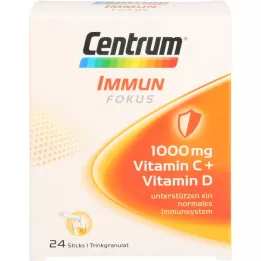 CENTRUM Focus Immune 1000 mg vitamino C+D lazdelės, 24 vnt