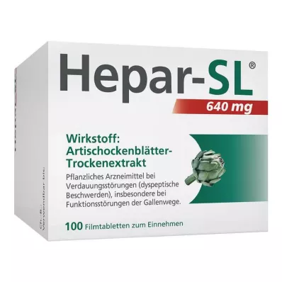 HEPAR-SL 640 mg plėvele dengtos tabletės, 100 vnt