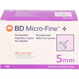 BD MICRO-FINE+ Adatos 0,25x5 mm, 100 vnt