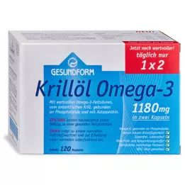 GESUNDFORM Krilio aliejus 1180 mg Antarktidos kapsulės, 120 vnt