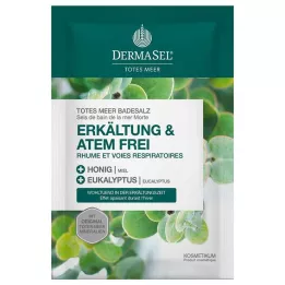 DERMASEL Negyvosios jūros vonios druskos nuo peršalimo &amp; Breath-free, 80 g