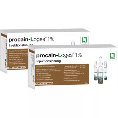 PROCAIN-Loges 1% injekcinis tirpalas ampulėse, 100X2 ml