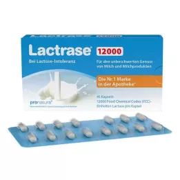 LACTRASE 12 000 FCC Kapsulės, 45 vnt