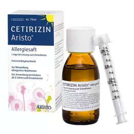CETIRIZIN Aristo sultys nuo alergijos 1 mg/ml geriamasis tirpalas, 75 ml