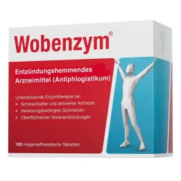 WOBENZYM enterinėmis plėvele dengtos tabletės, 100 vnt