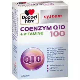 DOPPELHERZ Kofermentas Q10 100+vitaminų sistemos kapsulės, 60 kapsulių