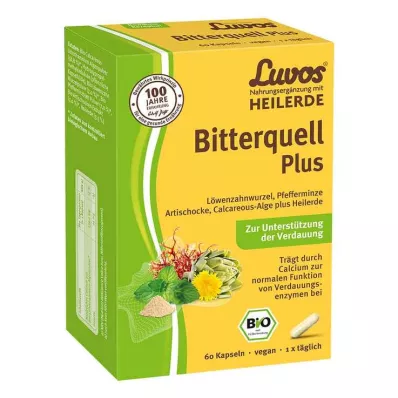 Luvos Healing Clay Organic Bitterquell Plus kapsulės, 60 vnt